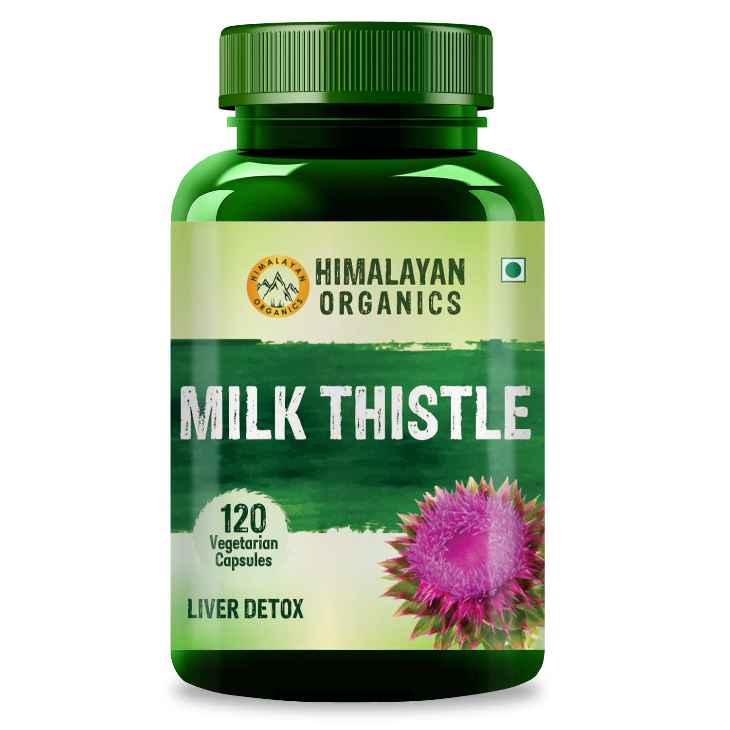 Himalayan Organics Milk Thistle Extract Silymarin 800mg/Serve-120 Veg Capsules