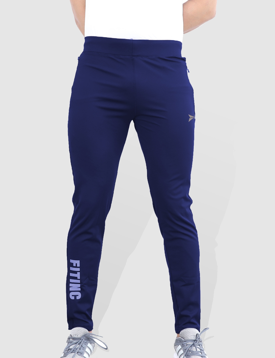 Fitinc Slim Fit Airforce Track Pant for Gym & Yoga with Zipper Pockets