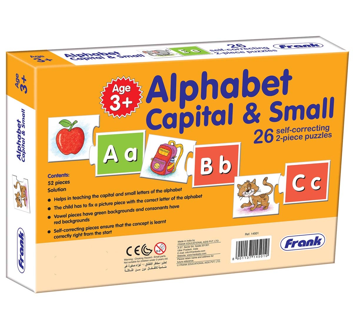 Frank Alphabet Capital & Small Puzzle Puzzles for Kids Age 3Y+