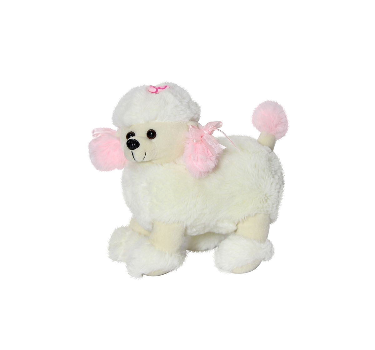 Soft Buddies Poodle Dog Play Toy Car Rear Tray Table Soft Toy, White (8-Inch) Animals & Birds for Kids age 12M+ - 20.32 Cm 