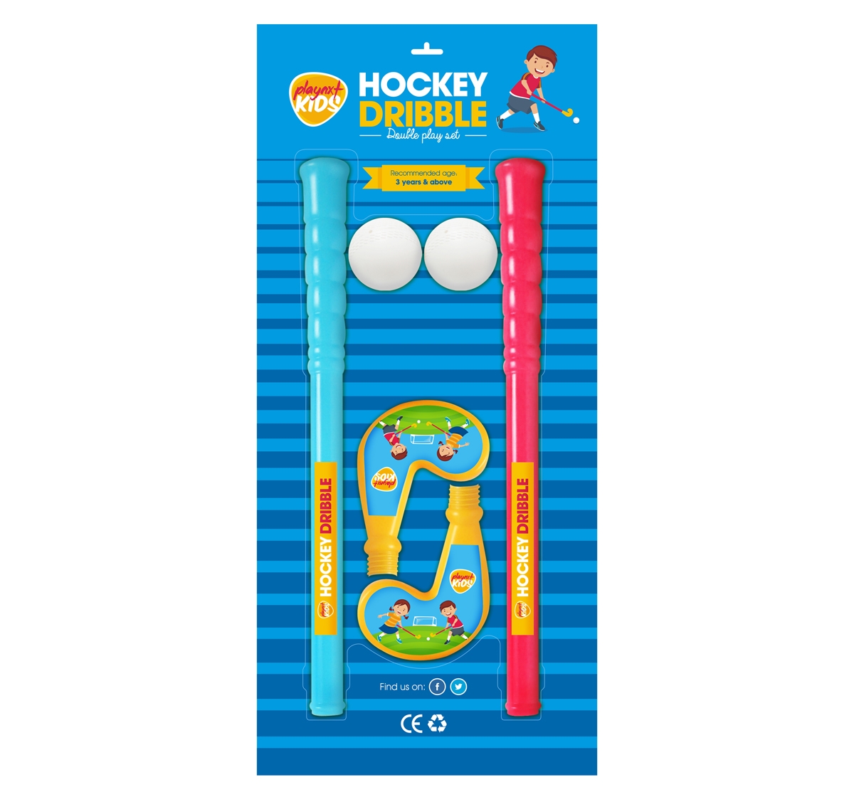 Playnxy Kids Hockey Dribble Double Play Set , 2Y+ (Multicolor)