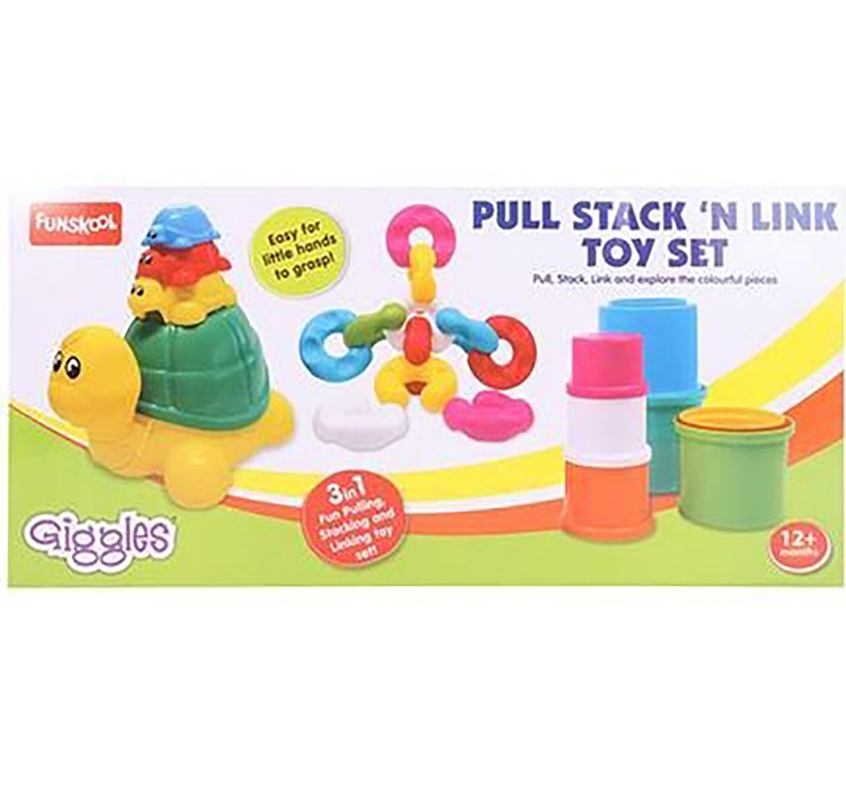 Giggles | Giggles Stack N Nest Toy, Multi Color Activity Toys for Kids age 6M+ 