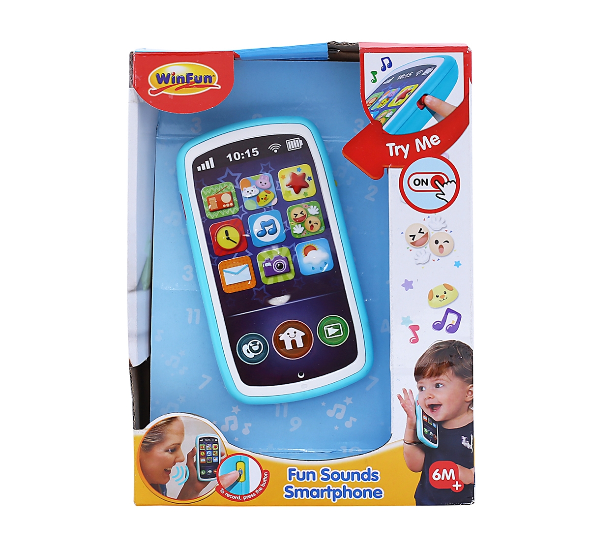 WinFun | Winfun Fun Sounds Smartphone, Multi Color Early Learner Toys for Kids age 6M+ 
