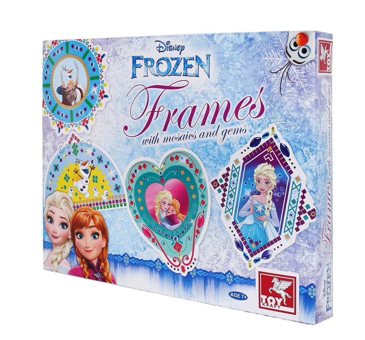 Toy Kraft | Toy Kraft Disney Frozen Frames With Mosaic and Gems, Multi Color DIY Art & Craft Kits for Kids age 7Y+ 