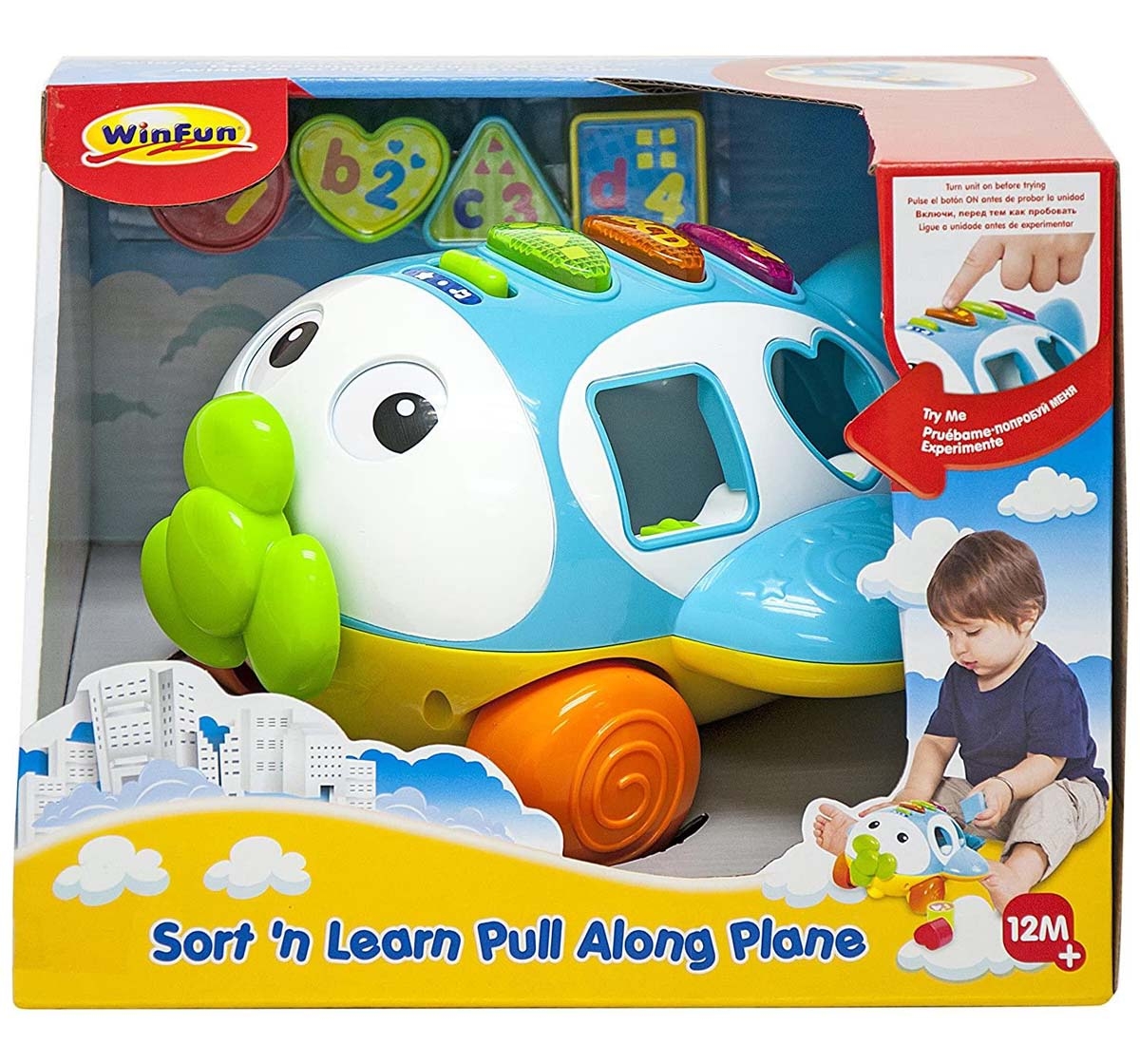 WinFun | Winfun Sort Fun Learn Pull Along Plane Learning Toys for Kids Age 12M+