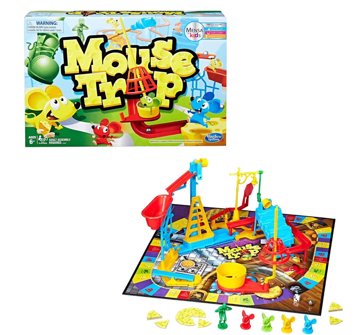 Hasbro Gaming | Hasbro Gaming Mouse Trap Board Game for Kids 6Y+, Multicolour