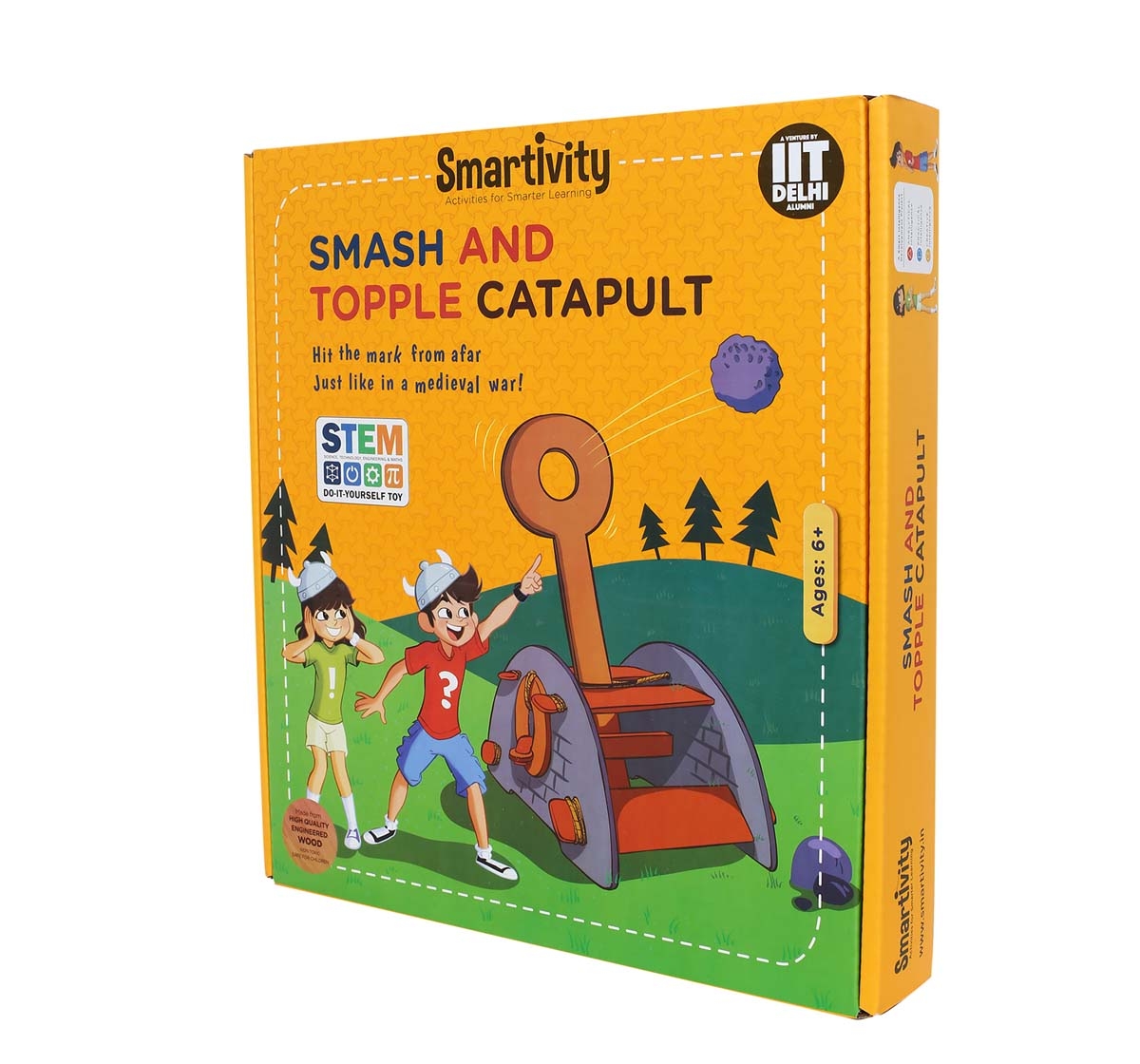 Smartivity | Smartivity Smash And Topple Catapult: Stem, Learning, Educational and Construction Activity Toy STEM for Kids age 6Y+ 
