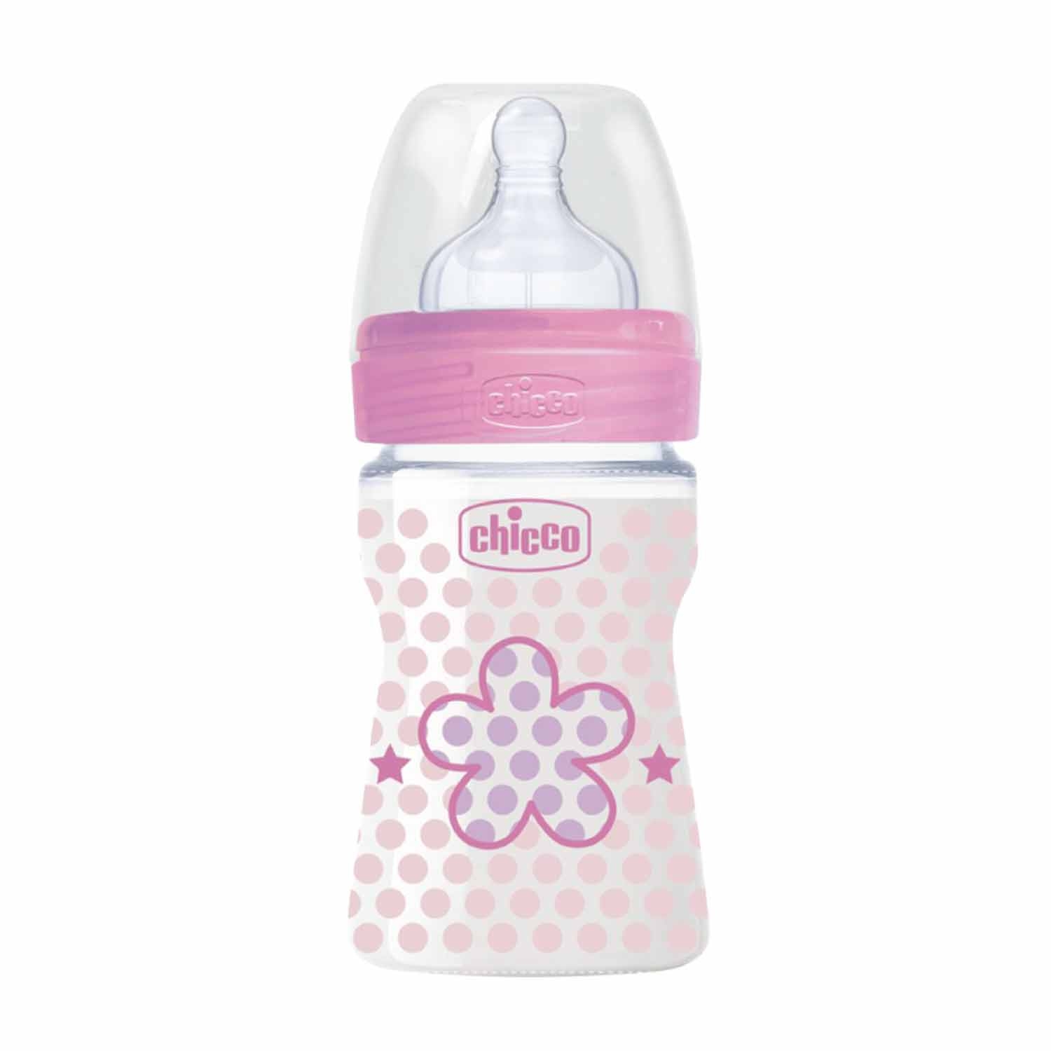 Chicco Bottle Wb 150Ml Sil Pink Flower
