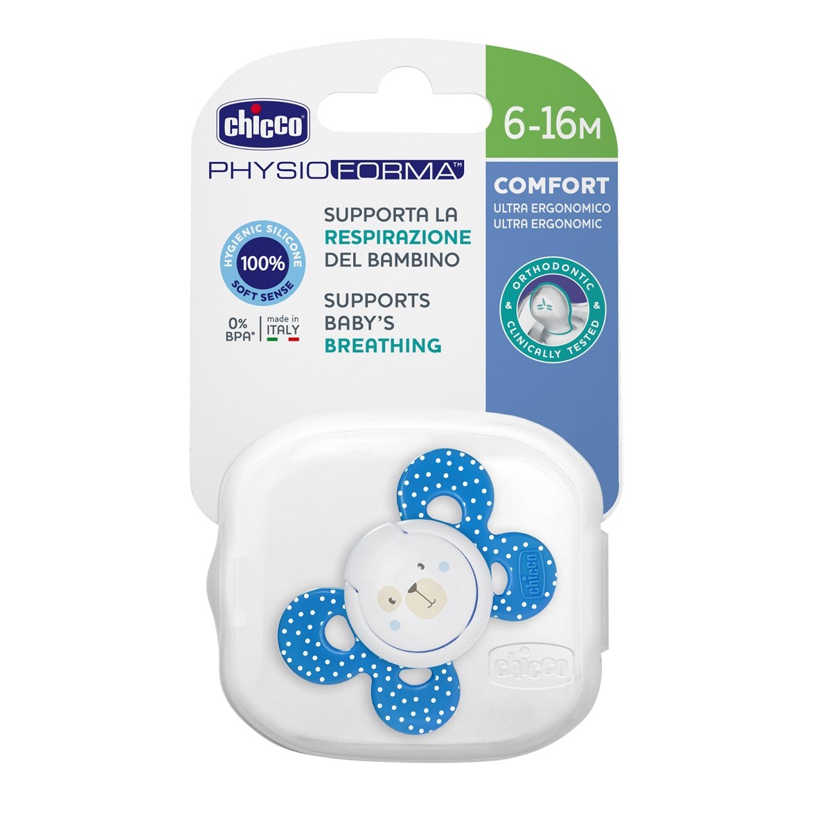 Mothercare | Chicco Soother Ph.Comfort Blue Sil 6-16M 1Pc 0