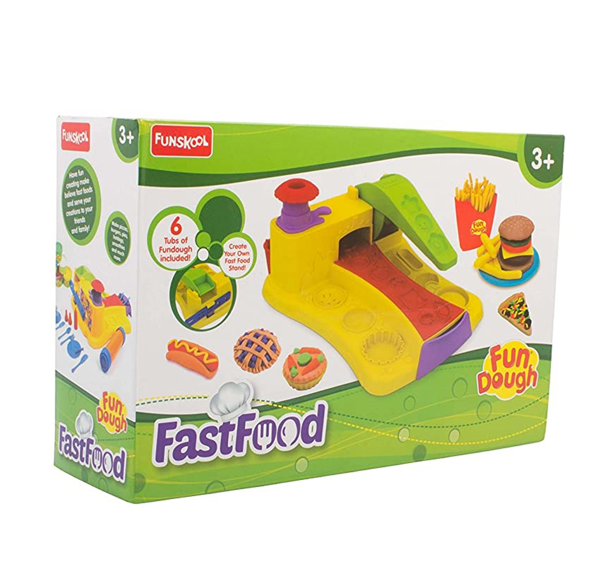 Funskool Fun dough Fast Food Plastic Multicolour 3Y+