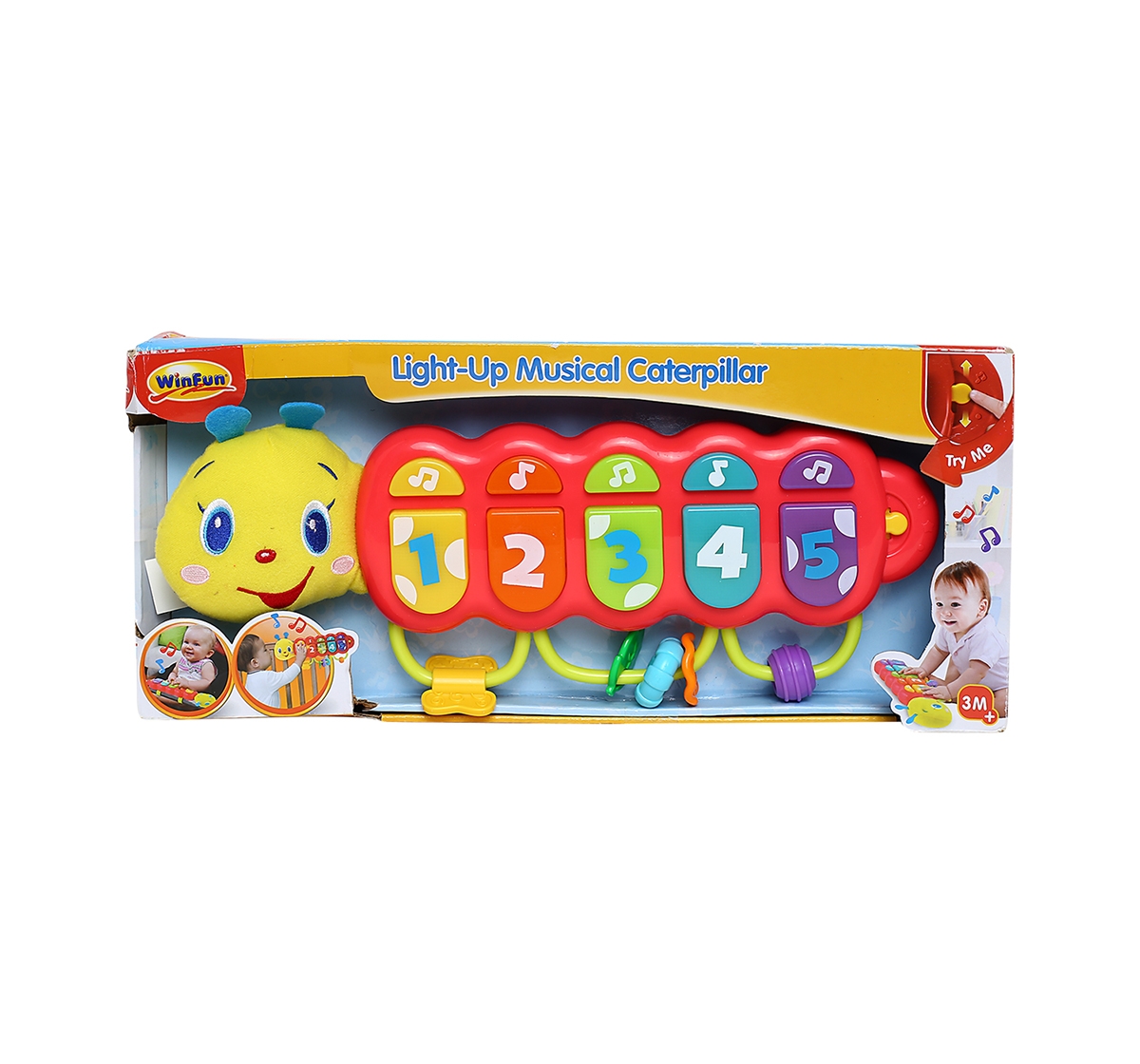 WinFun | Winfun Pull Along Caterpillar Musical Toys for Kids age 3M+ 