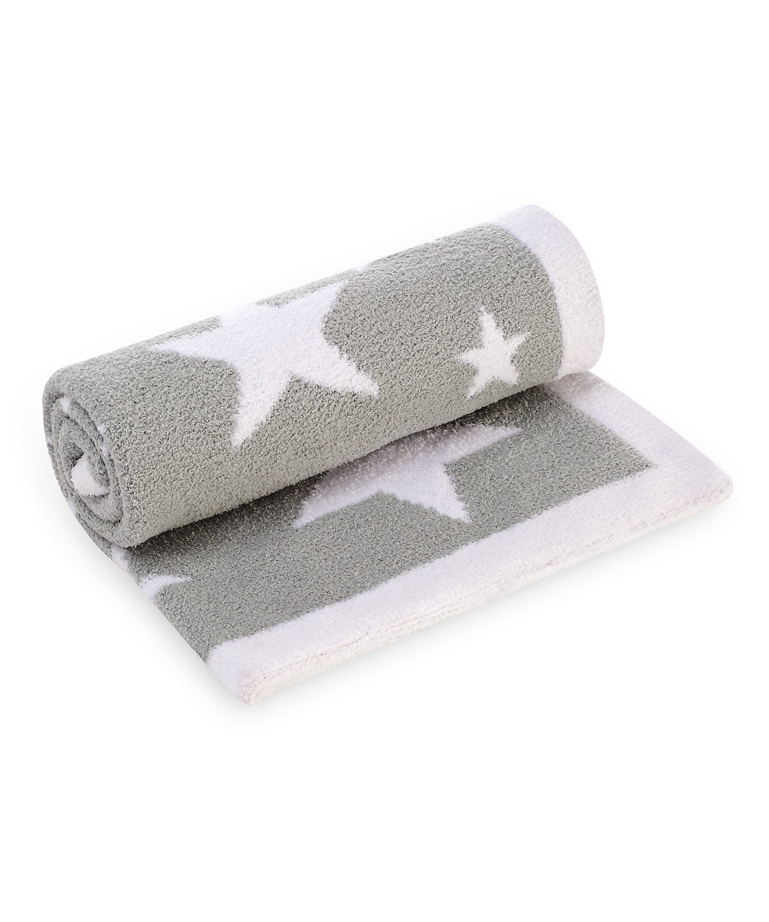 Mothercare | Grey Stars Chenille Knitted Blanket
