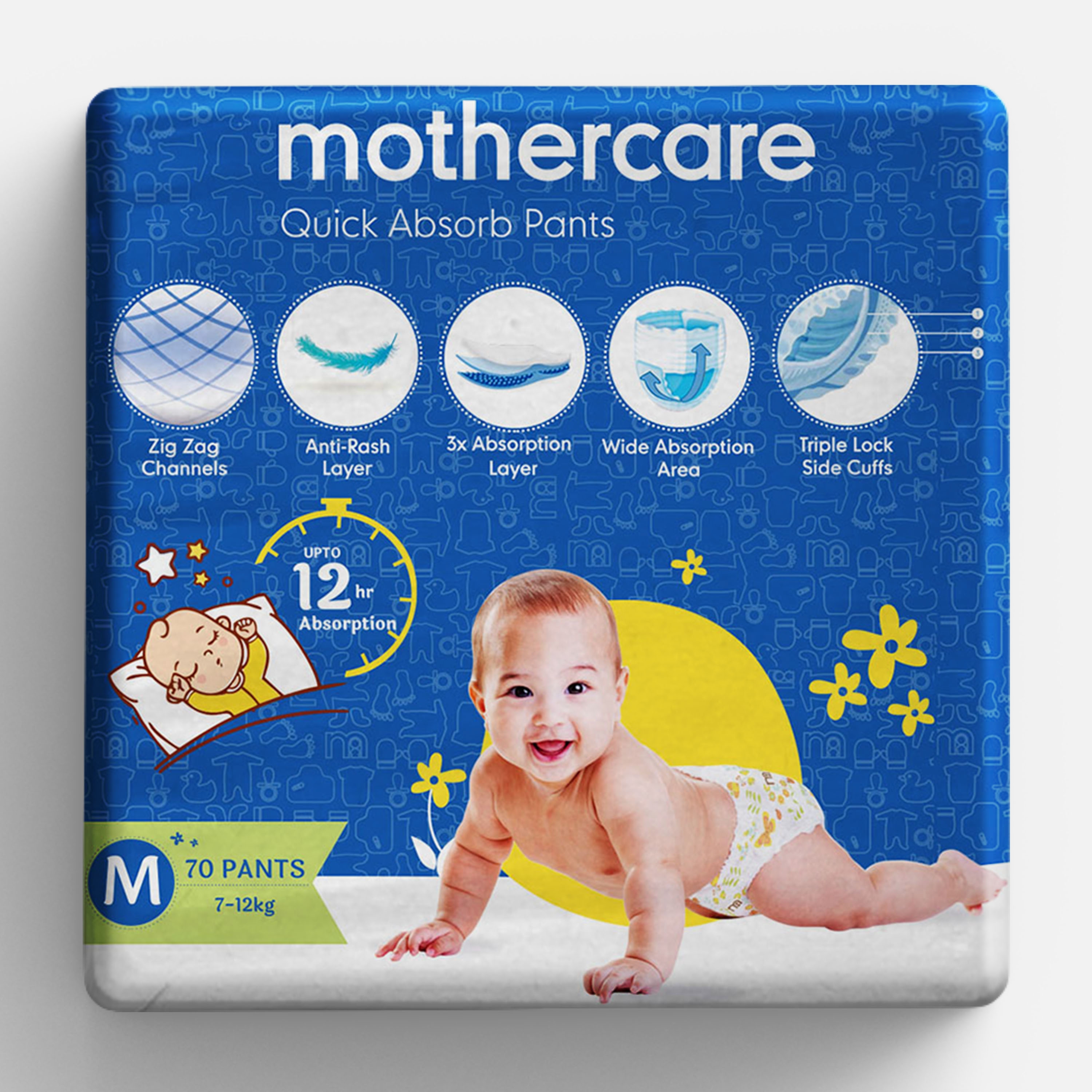Mothercare | Mothercare Quick Absorb Diaper Pants Medium - 70 Pcs 