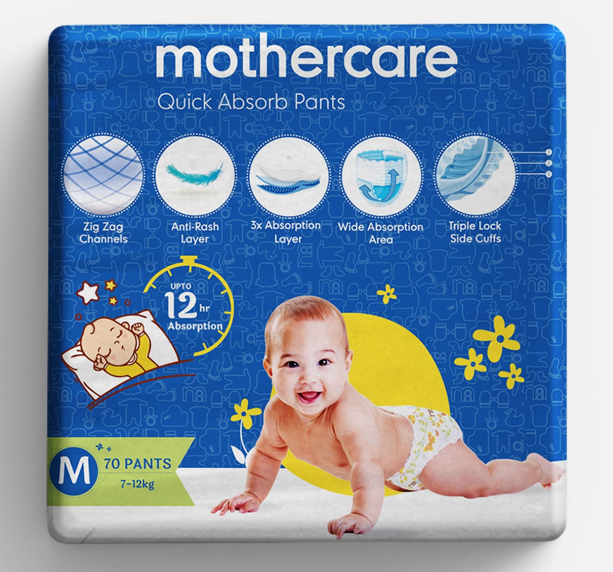 Mothercare | Mothercare Quick Absorb Diaper Pants Medium - 70 Pcs 