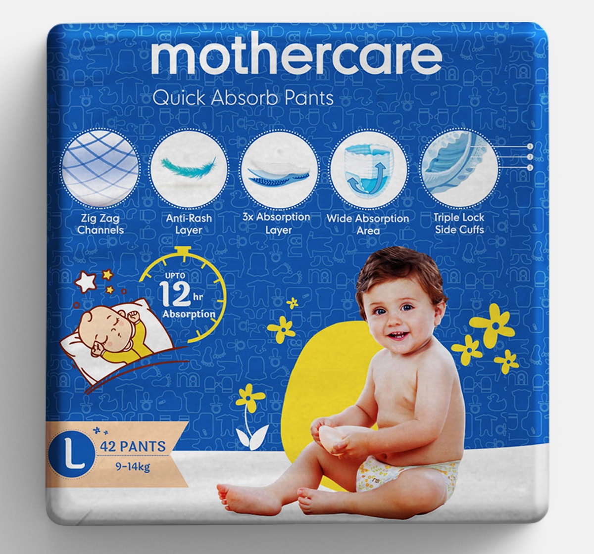 Mothercare | Mothercare Quick Absorb Diaper Pants Large- 42 Pcs
