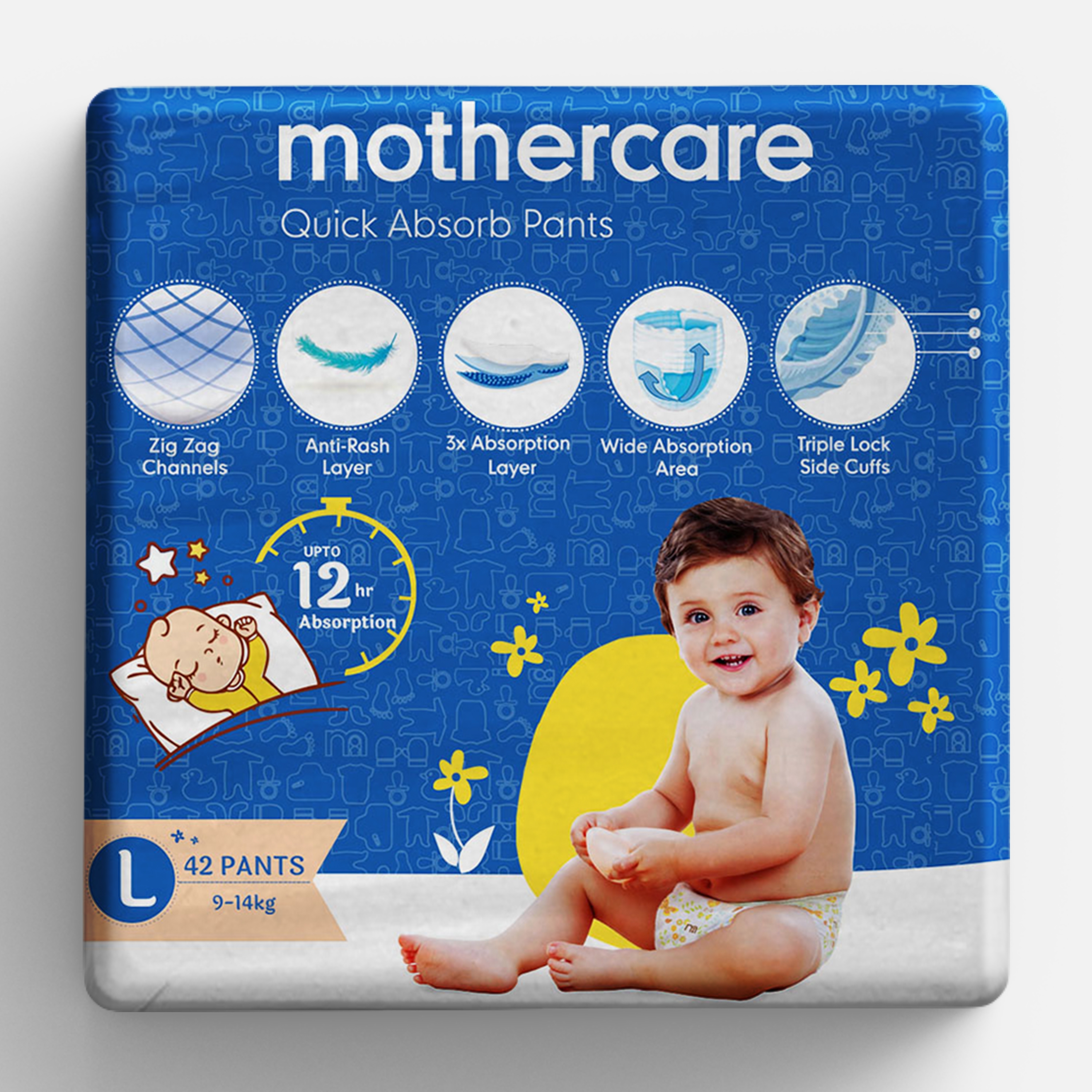 Mothercare | Mothercare Quick Absorb Diaper Pants Large- 42 Pcs