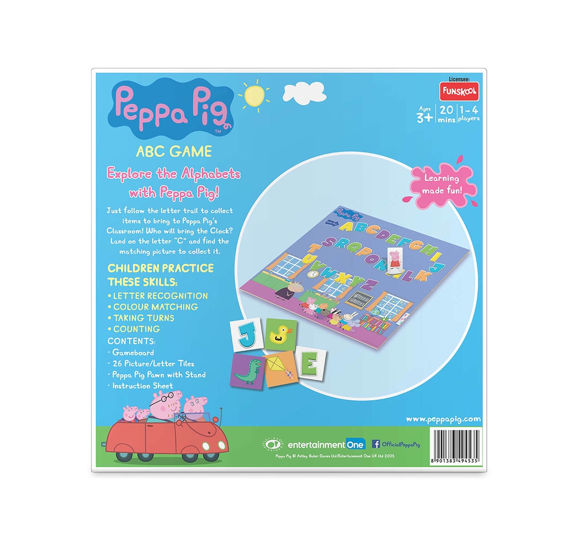 Funskool Peppa Pig A B C Game Games for Kids age 3Y+ 