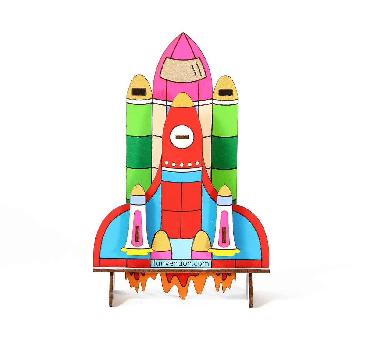 Funvention 3D Coloring Model - Space Shuttle Stem for Kids Age 4Y+