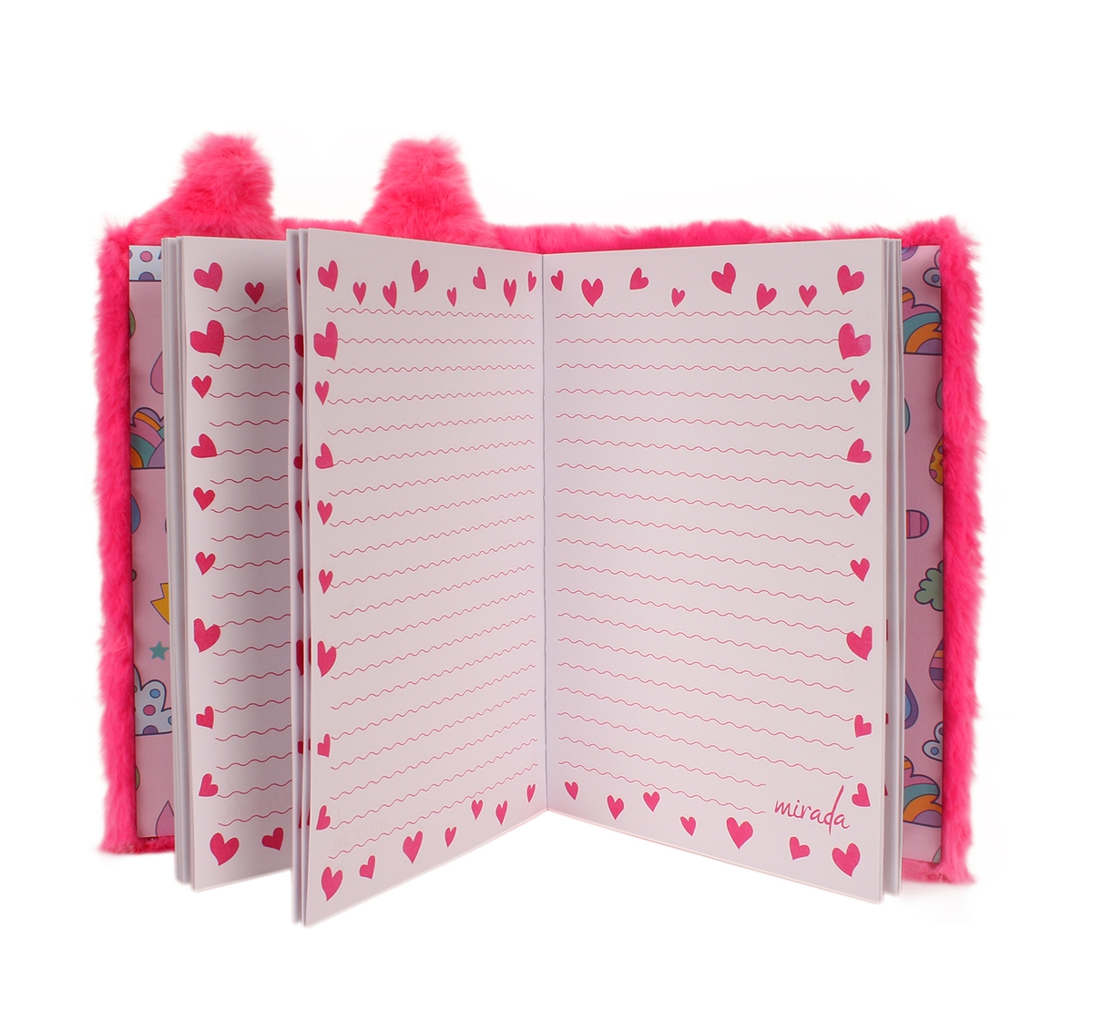 Mirada | Mirada  Whimsical Plush Fox Notebook - Study & Desk Accessories for Kids age 3Y+ (Pink) 1