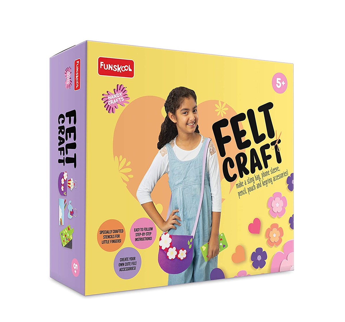 Funskool | Funskool - Handycrafts Felt Craft DIY Art & Craft Kits for Girls age 5Y+ 