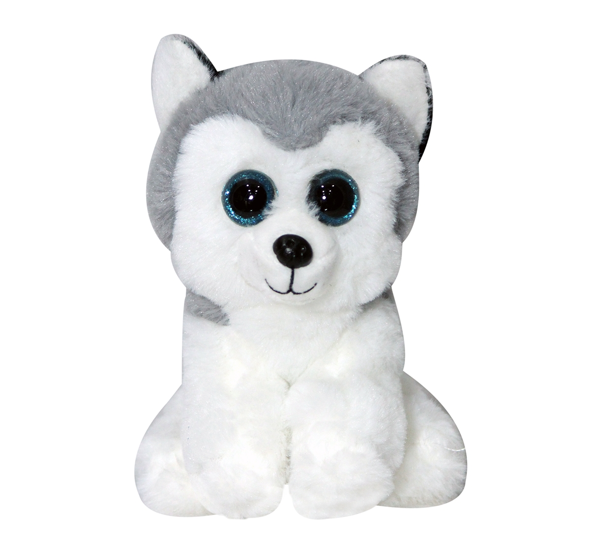 Softbuddies Big Eye Husky Dog 30 Cm Quirky Soft Toys for Kids age 3Y+ 30 Cm 