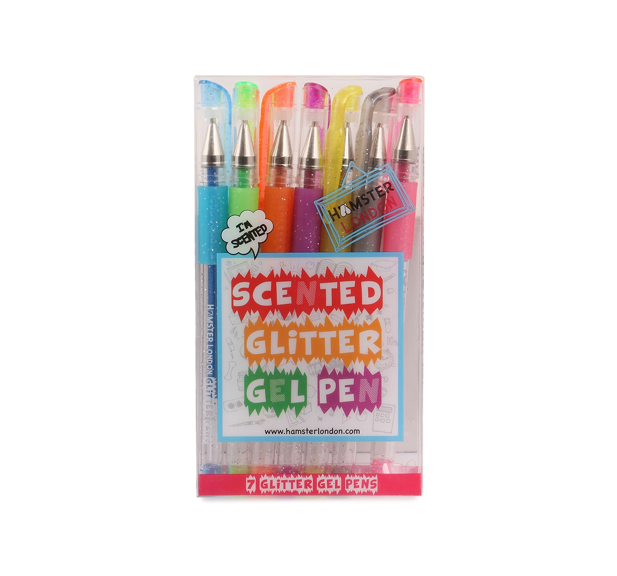 Hamster London | Hamster London Glitter Pens Set of 7 for Kids age 3Y+ 