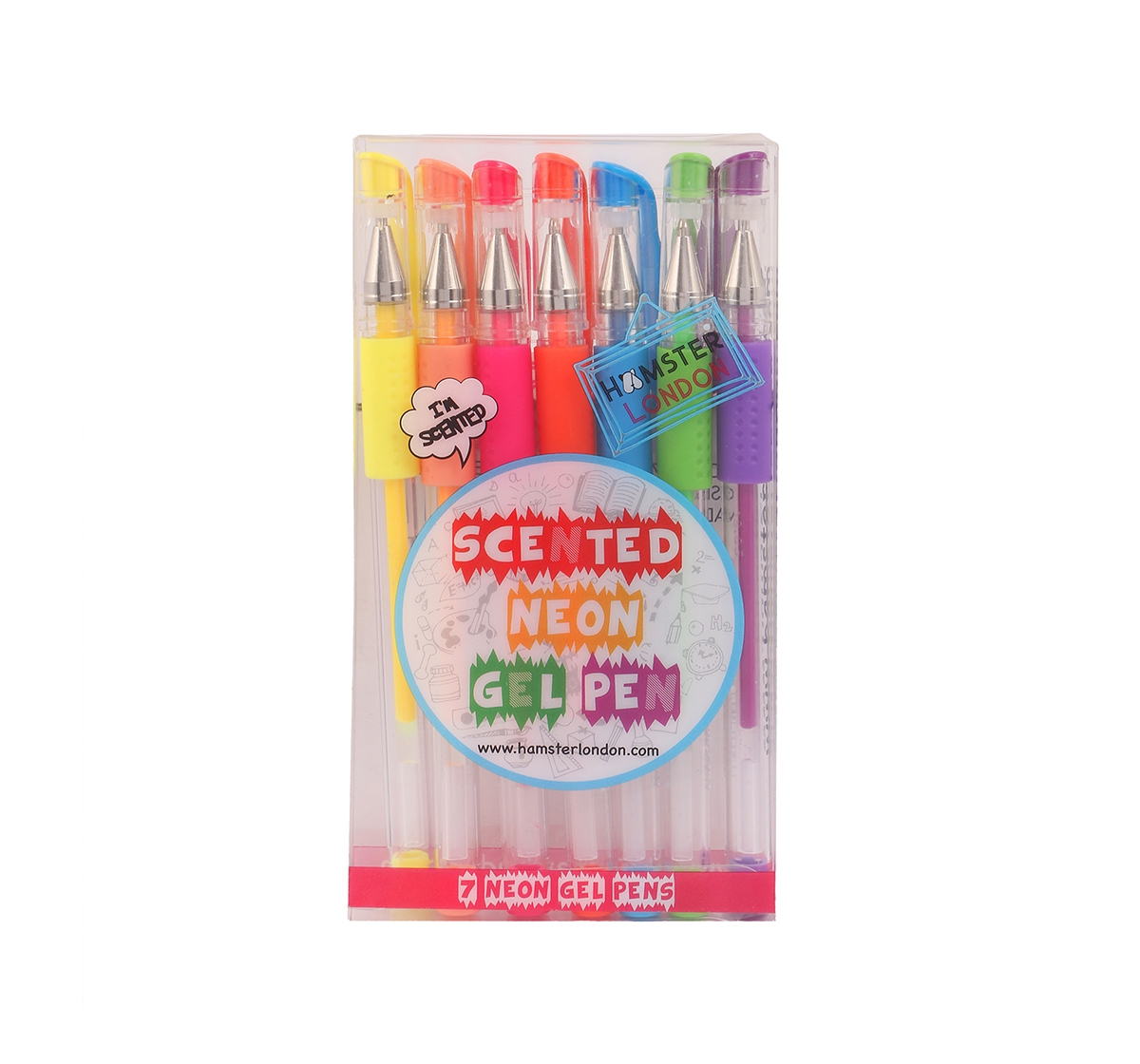 Hamster London | Hamster London Neon Pens Set of 7 for Kids age 3Y+ 
