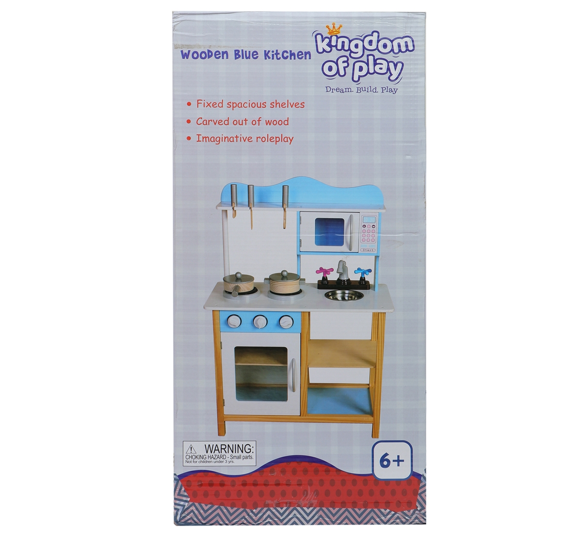 Kingdom Of Play | Wooden Blue Kitchen with Accessories Multicolour 3Y+