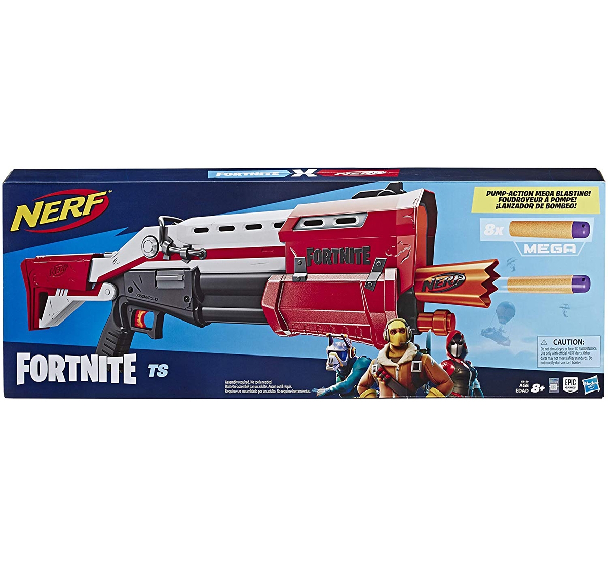 Nerf | Nerf Fortnite TS Blaster, Pump Action Dart Blaster Blasters for Kids age 8Y+ 