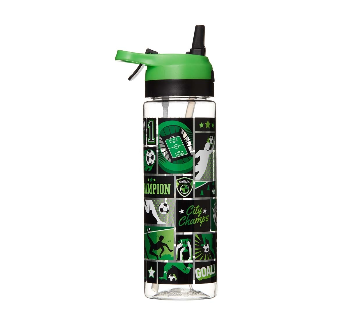 Smiggle | Smiggle Viva Spritz Bottle with Misting Function - Football Print Green Bags for Kids age 3Y+