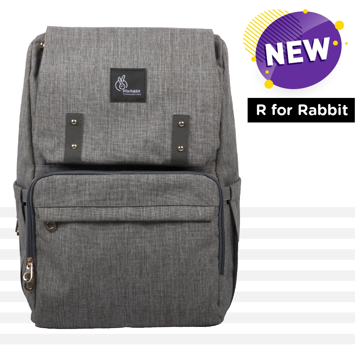 R for Rabbit Caramello Waterproof Back Pack Grey