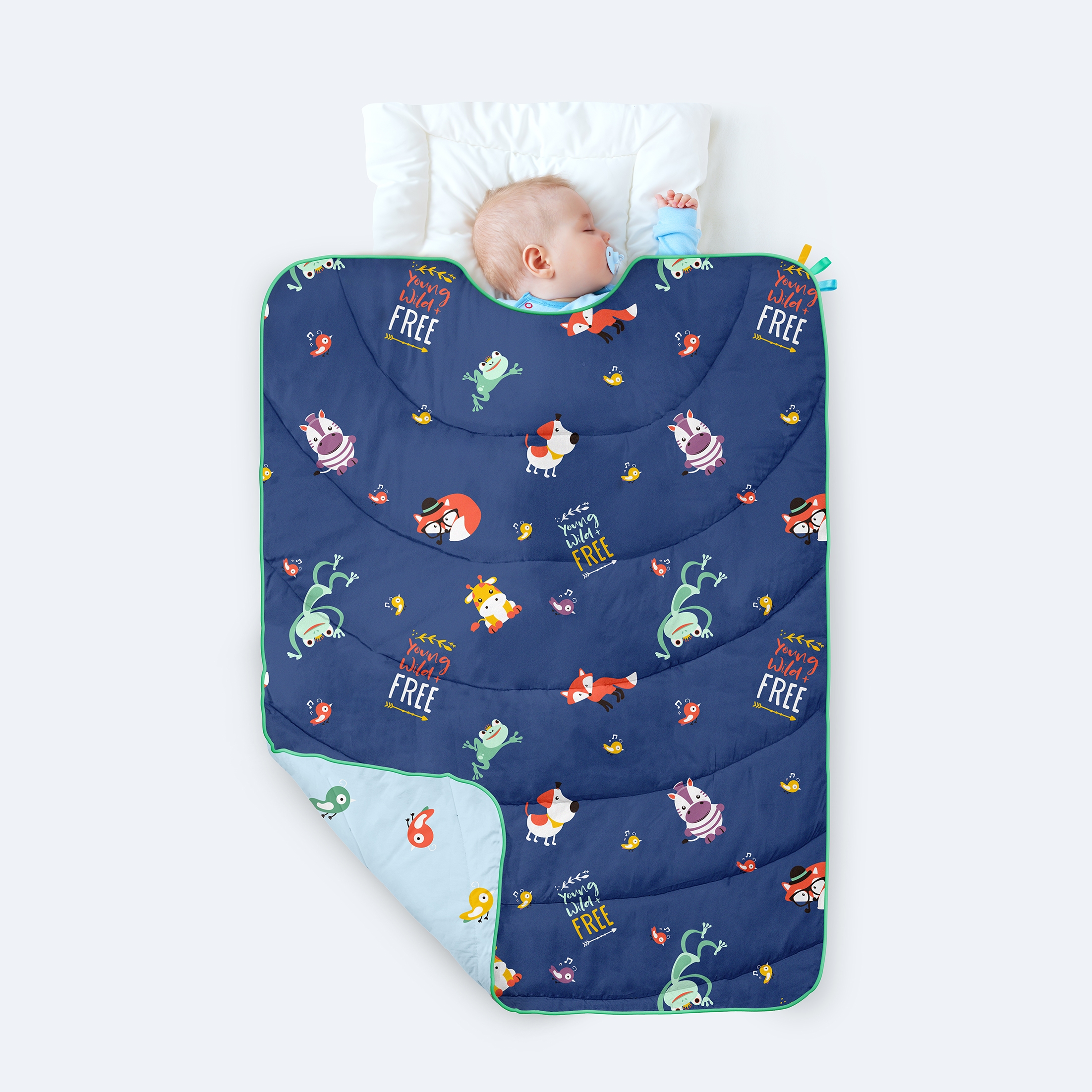 Mothercare | Rabitat 100% Organic Cotton All Weather Quilt - Young + Wild + Free