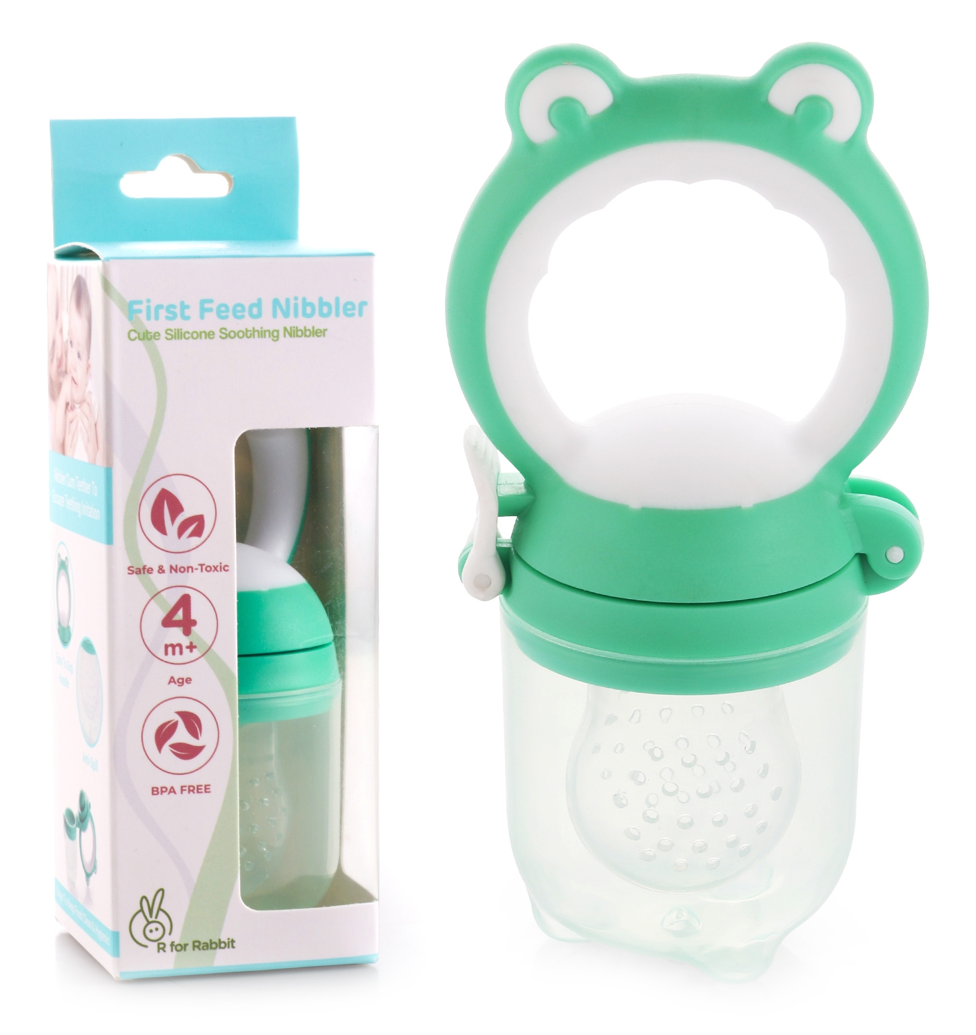 Mothercare | R For Rabbit First Feed Teethers & Nibblers Green