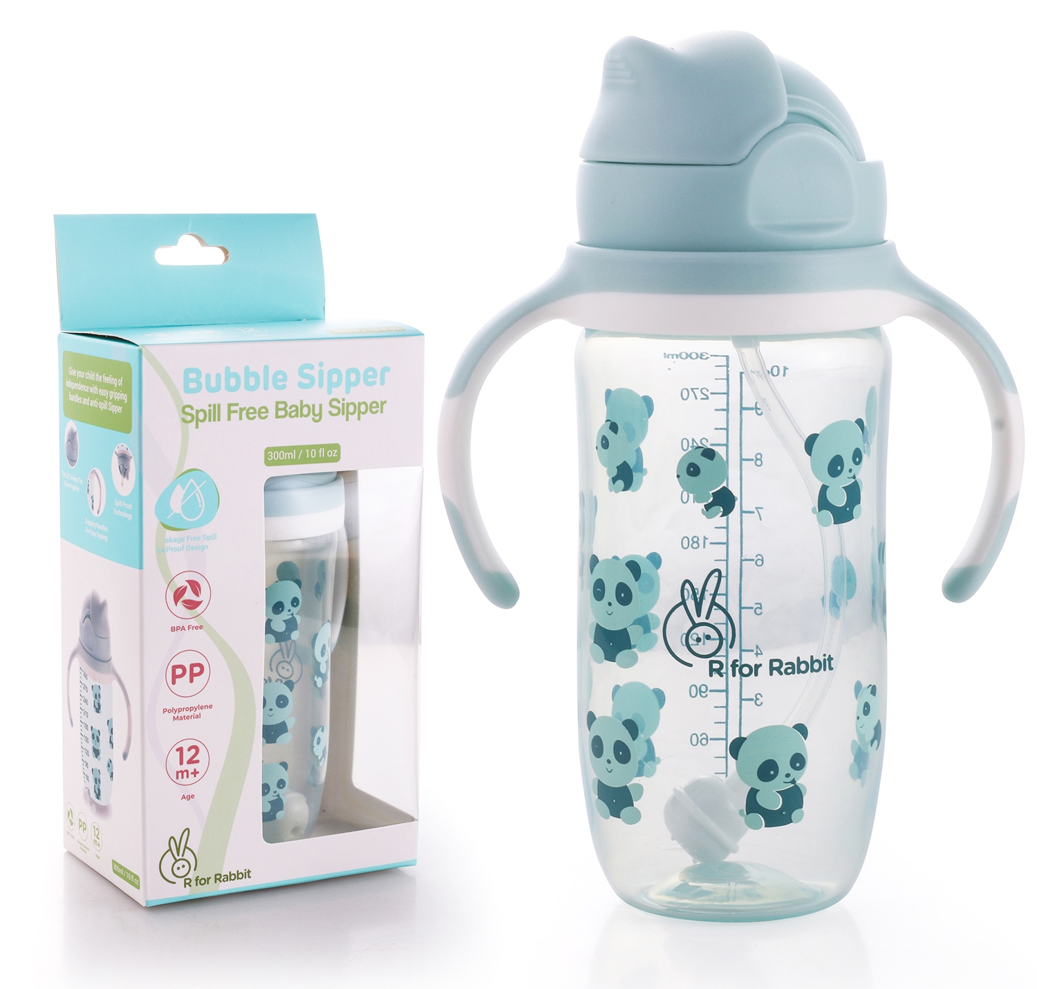 Mothercare | R For Rabbit Bubble Straw Sipper Blue