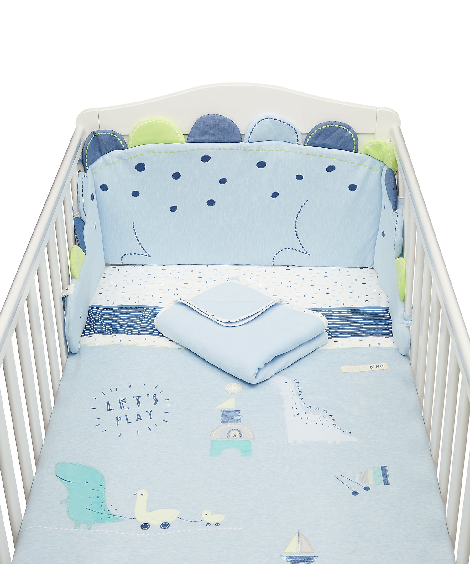 Mothercare | Mothercare Sleepysaurus 4Pc Bed In Bag  Baby Bedding Sets Blue