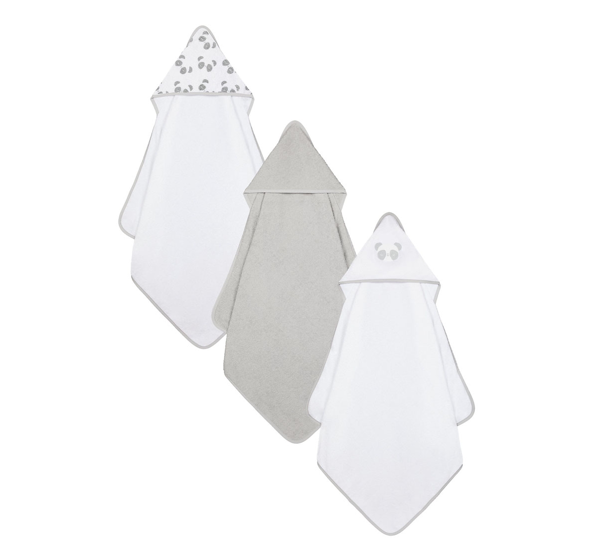 Mothercare | Mothercare 3 pack Cuddle and Dry Baby Towels Grey