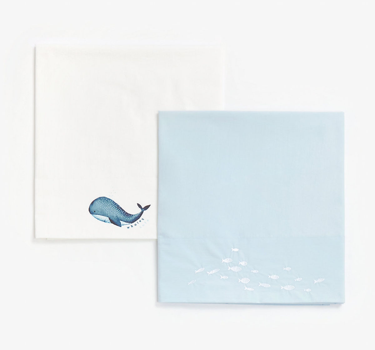 Mothercare You Me & The Sea Pack of 2 Flat Sheets Blue