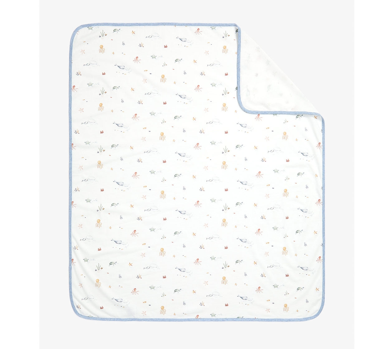 Mothercare You Me & The Sea Pack of 3 Jersey Blankets Blue