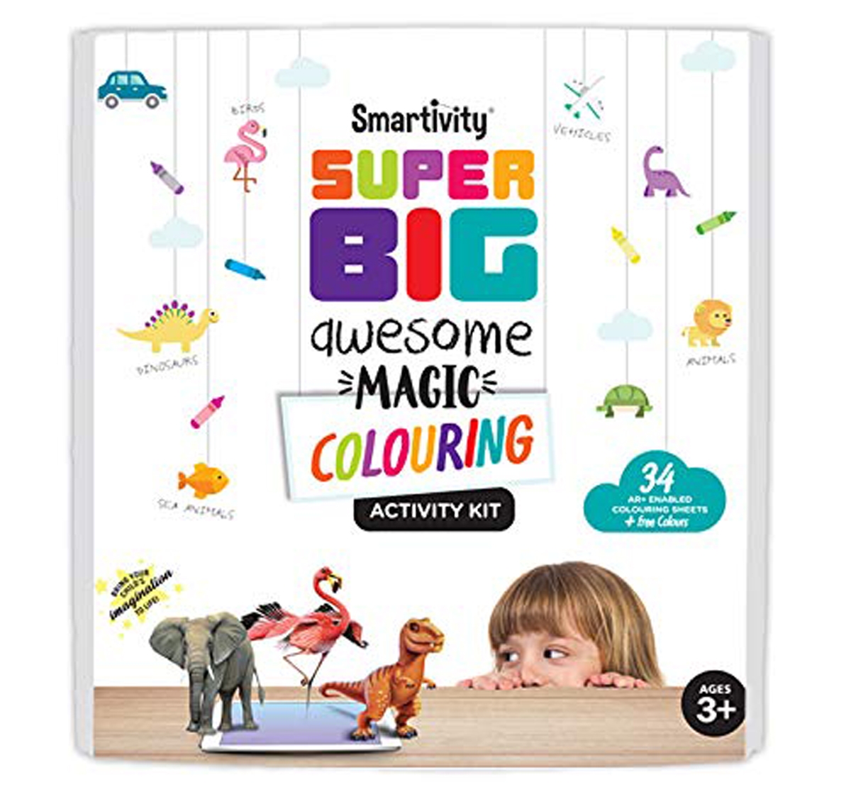 Smartivity | Smartivity Superbig awesome colouring magic STEM for Kids age 3Y+ 