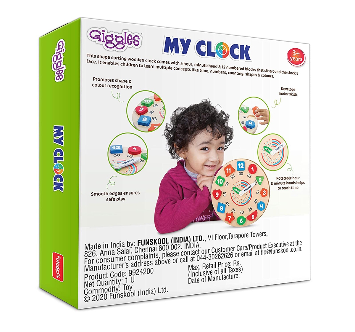 Giggles My Clock  Early Learner Toys for Kids age 3Y+ 