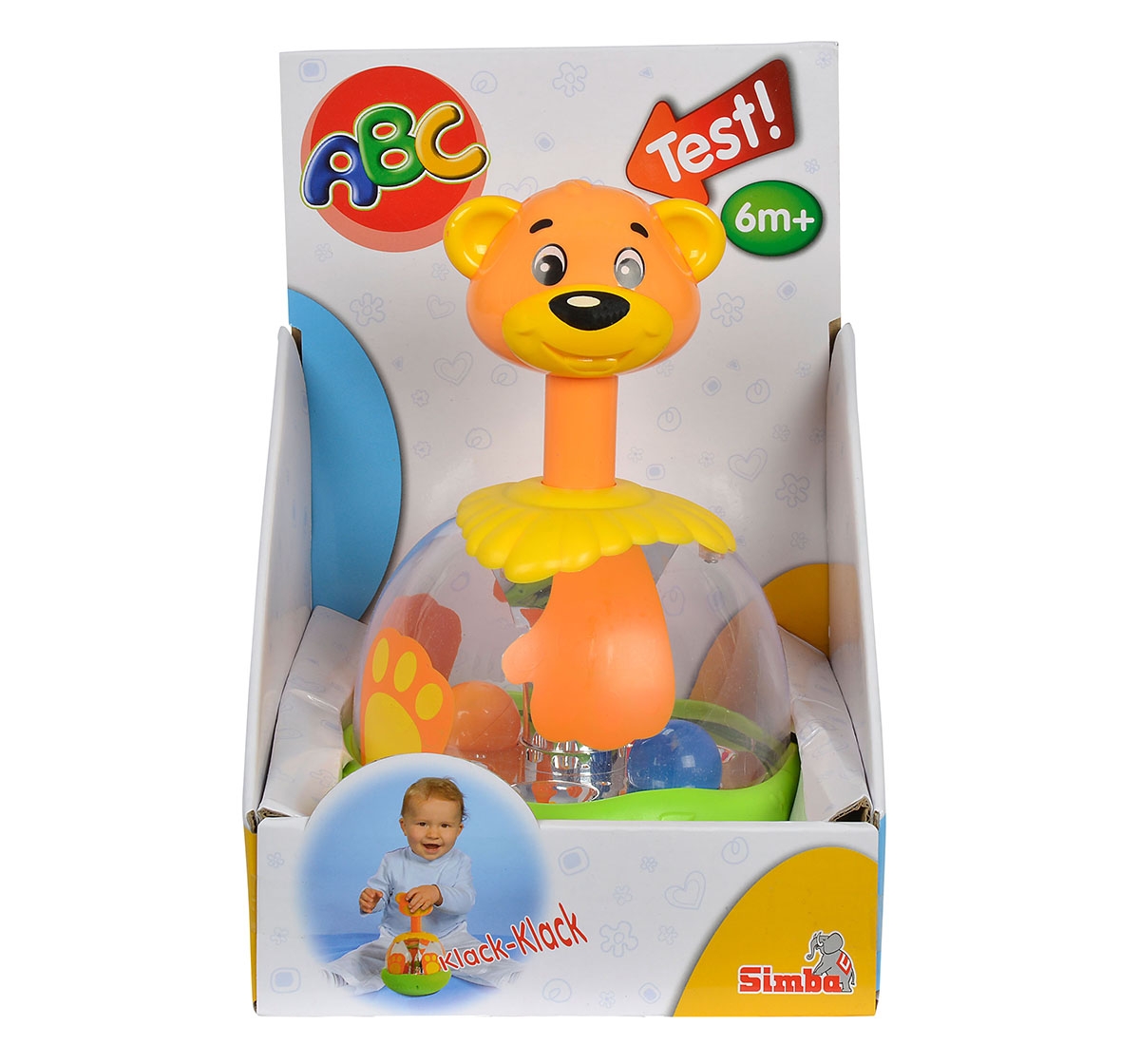 Simba | Simba Abc Funny Bear Spinning Top, Unisex, 6M+ (Multicolor)