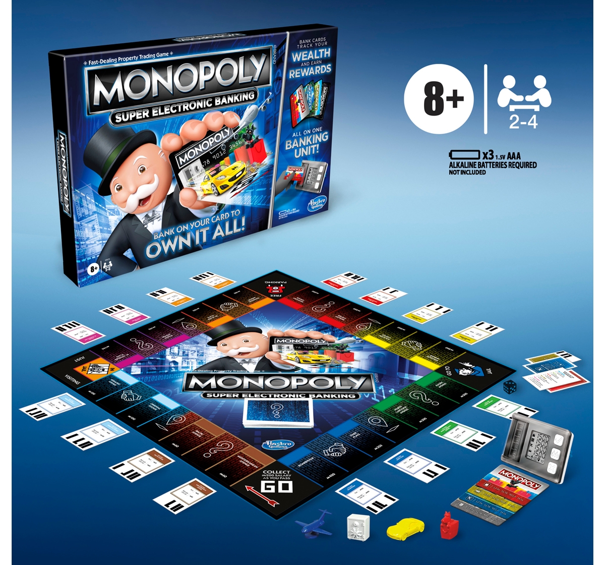Monopoly Ultimate Banking Rewards Board Game for kids 8Y+, Multicolour