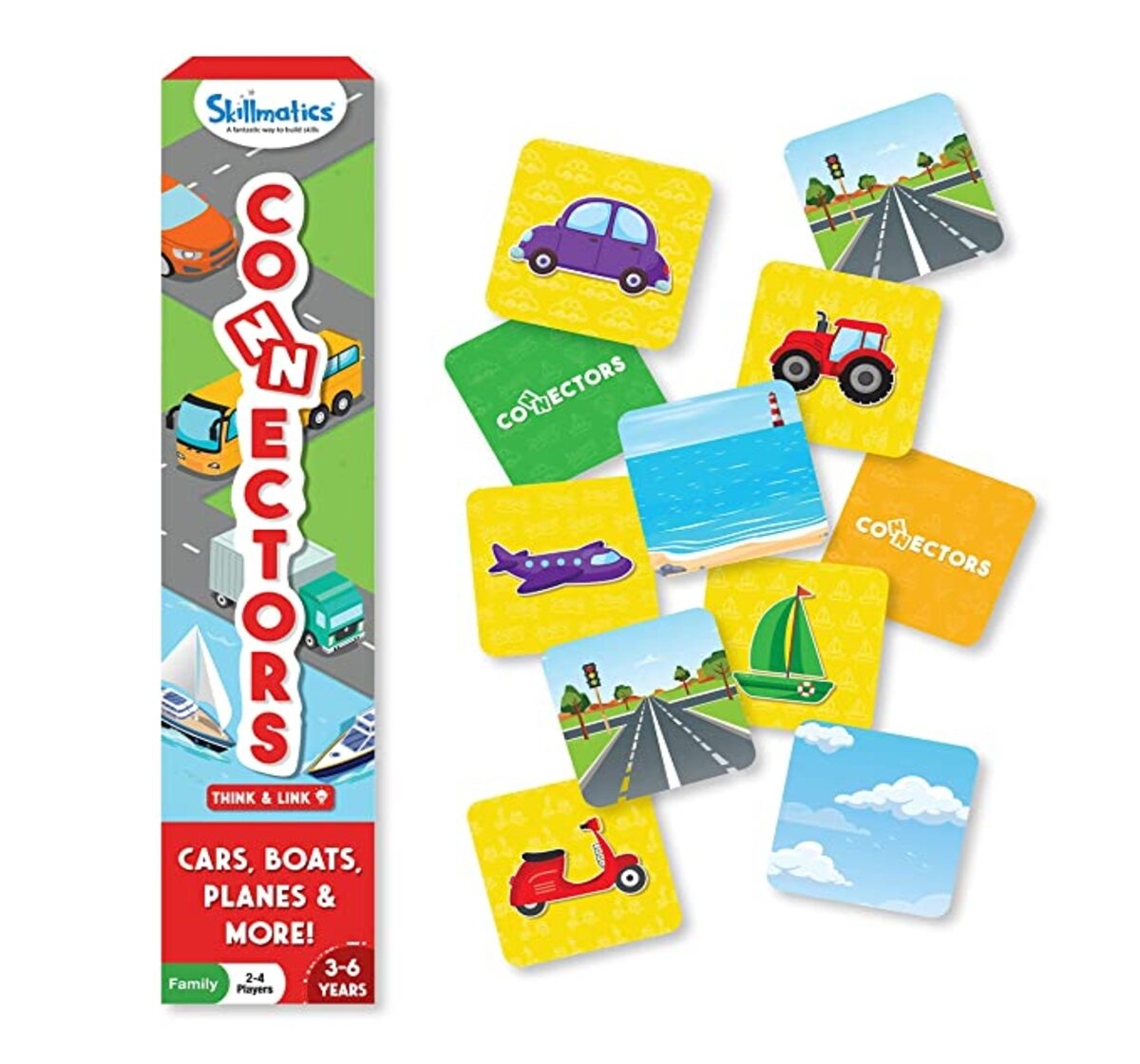 Skillmatics | Skillmatics Connectors Educational Game: Cars, Boats, Planes & More