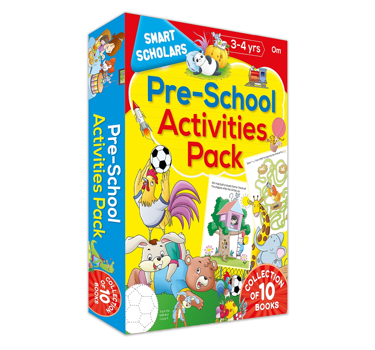 Om Kidz | Pre-School Activities Pack Smart Scholars, 320 Pages Book By Om Books Editorial Team, Paperback ( Collection Of 10 Books)