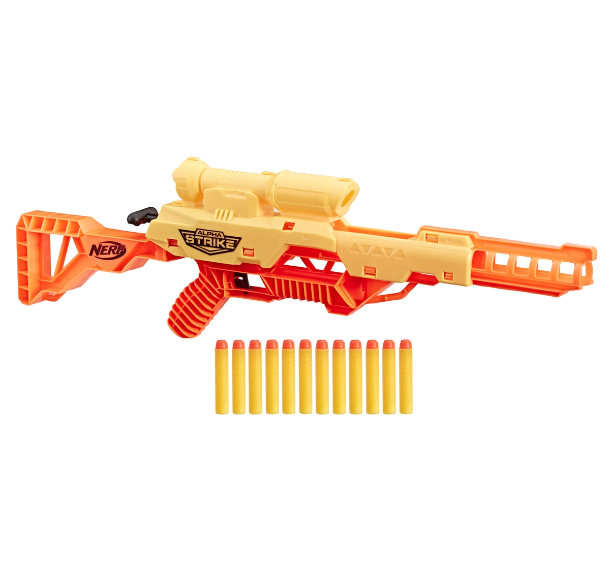 NERF Alpha Strike Wolf LR-1 Toy Blaster with Targeting Scope, Multicolour, 8Y+