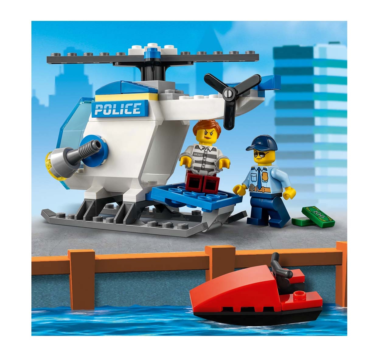 LEGO | Lego Police Helicopter Lego Blocks for Kids Age 4Y+ 3