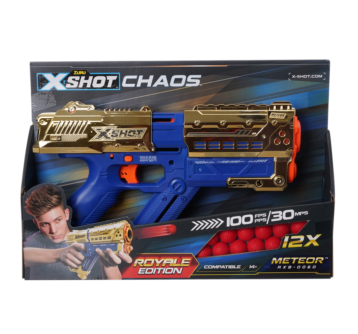 X-Shot | X-Shot Golden Chaos Meteor Toy Guns for kids 12Y+, Multicolour