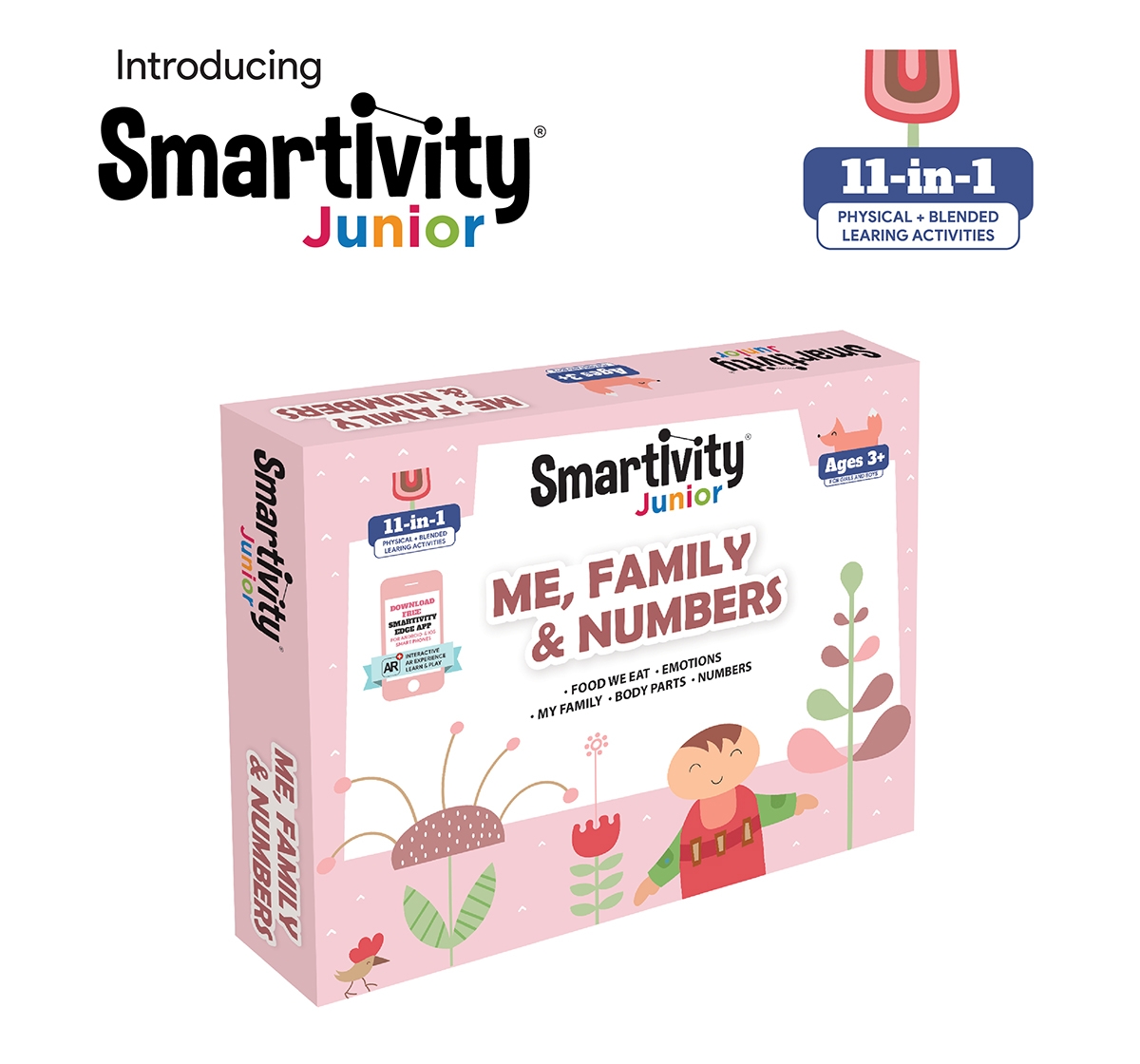 Smartivity | Smartivity Junior Me, Family & Numbers Pre-School STEAM Learning Educational Toy Art & Craft Play 11 in 1 Activity Kit