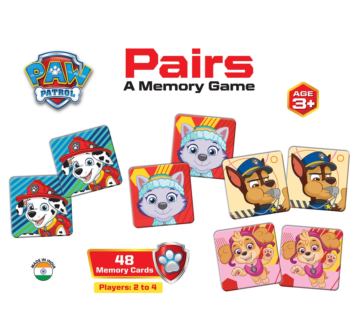 Paw Patrol Pairs - A Memory Game, 3Y+
