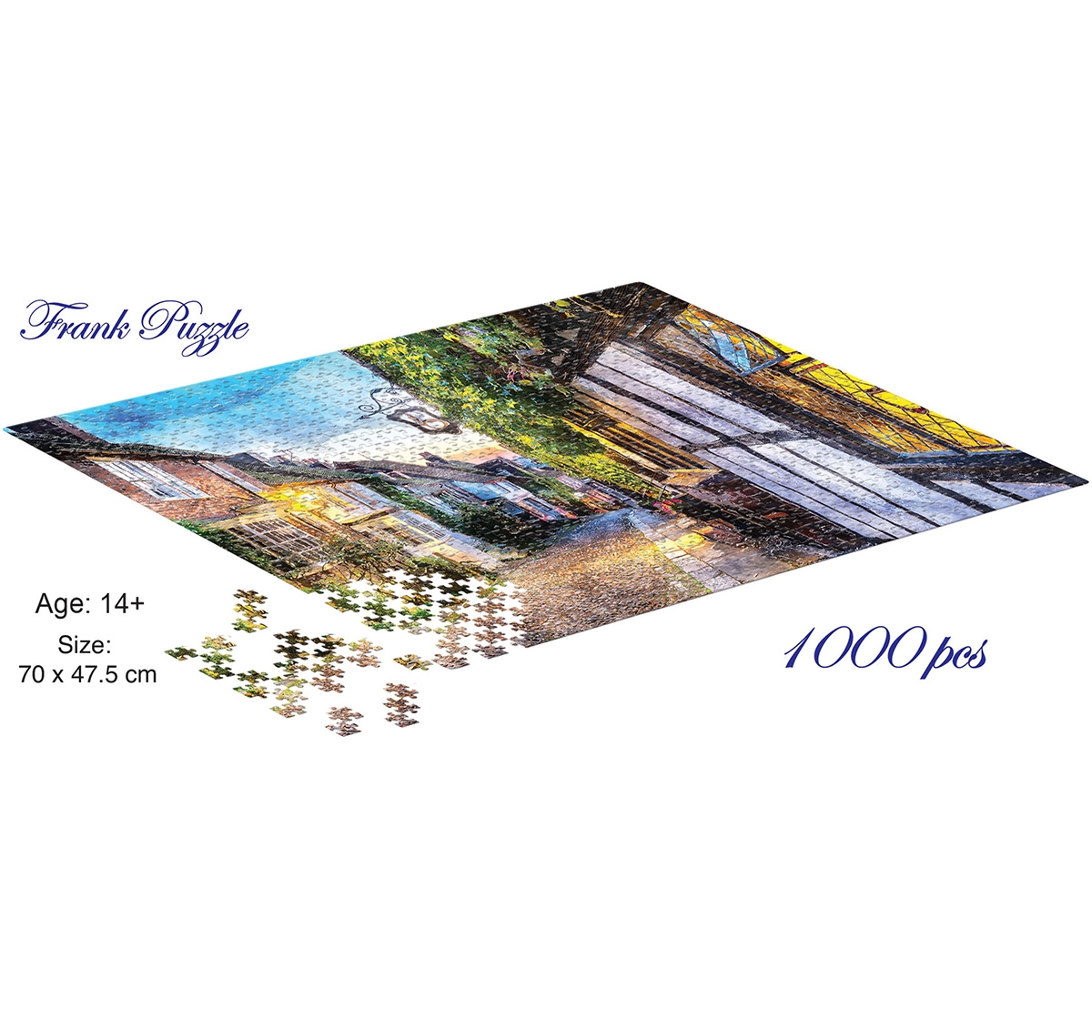 Frank Cobbled Street Puzzle 1000 Pieces, 14Y+